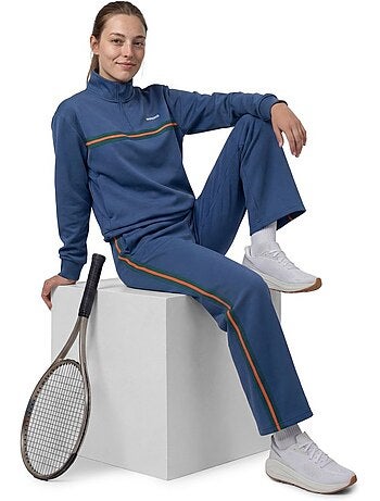 Felpa tennis mezza zip donna tennis donna tiebreak-w navy