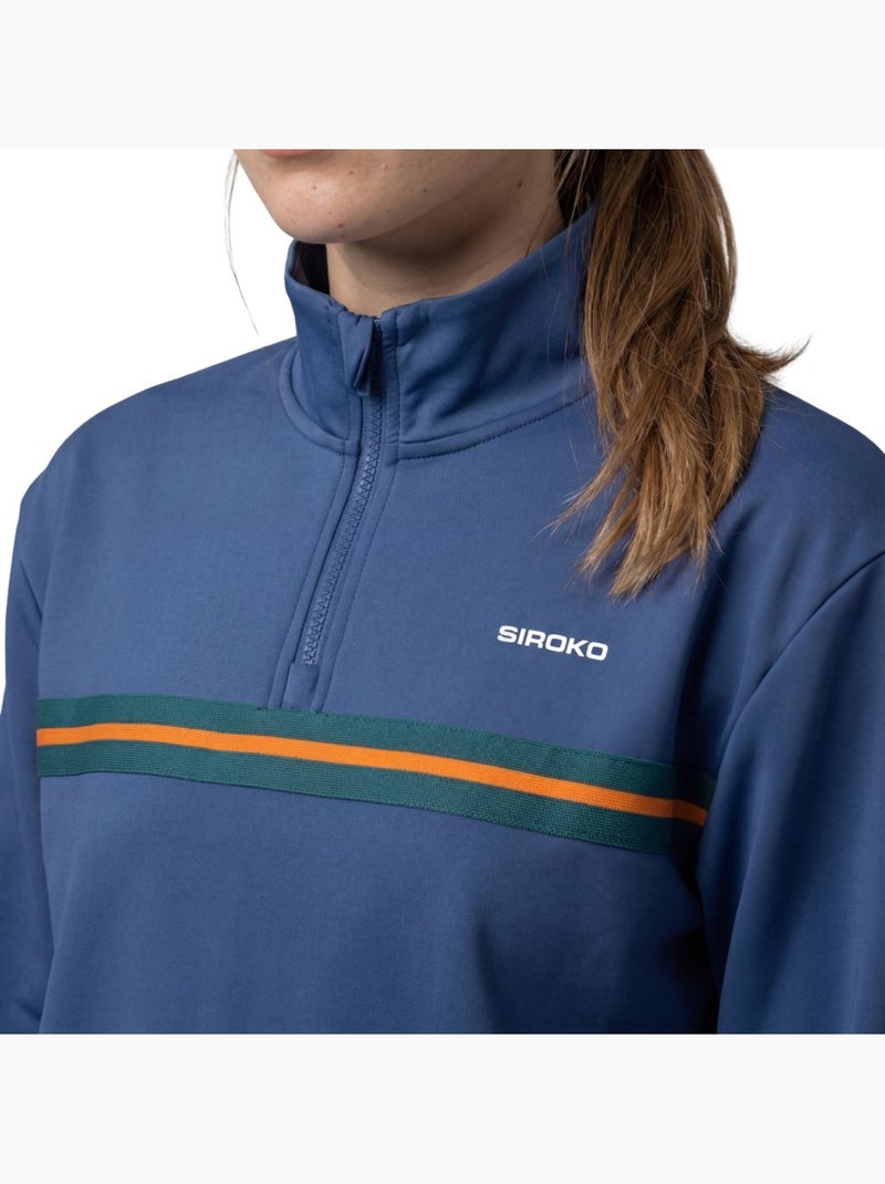Felpa tennis mezza zip donna tennis donna tiebreak-w navy Blu - Kiabi