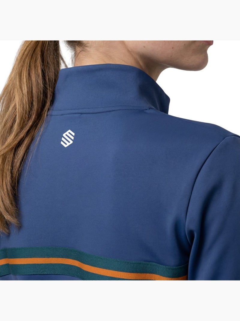 Felpa tennis mezza zip donna tennis donna tiebreak-w navy Blu - Kiabi