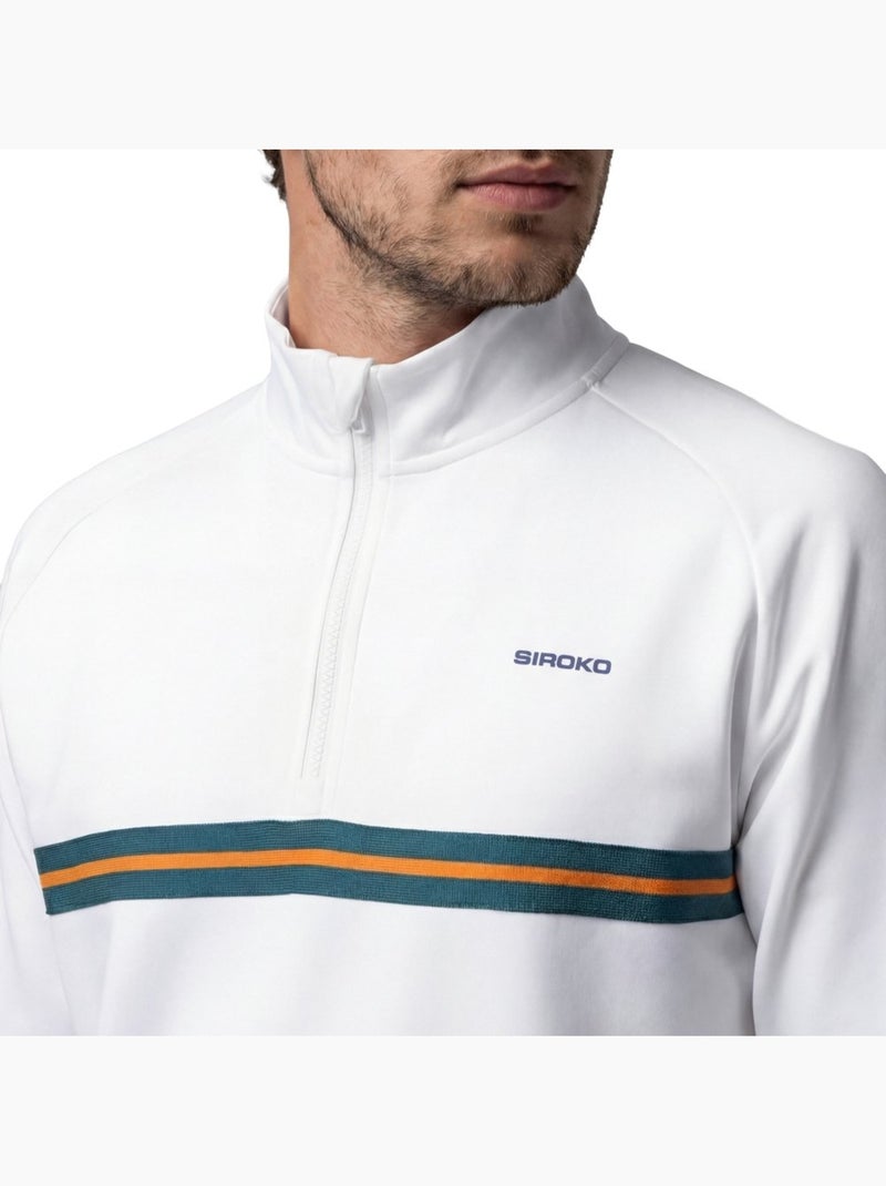 Felpa tennis mezza zip uomo tennis uomo tiebreak Bianco - Kiabi