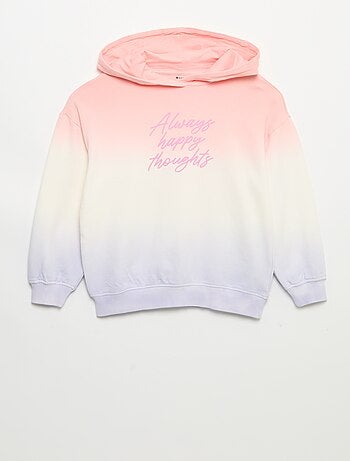 Felpa tie-dye con cappuccio e a maniche lunghe