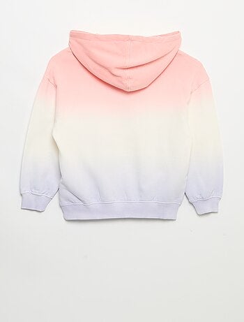 Felpa tie-dye con cappuccio e a maniche lunghe