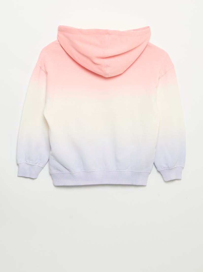 Felpa tie-dye con cappuccio e a maniche lunghe Rosa - Kiabi
