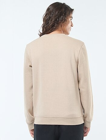 Felpa basic girocollo in felpa garzata