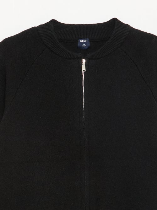 Felpa tinta unita con collo zippato - Kiabi