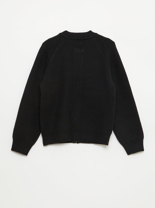 Felpa tinta unita con collo zippato - Kiabi