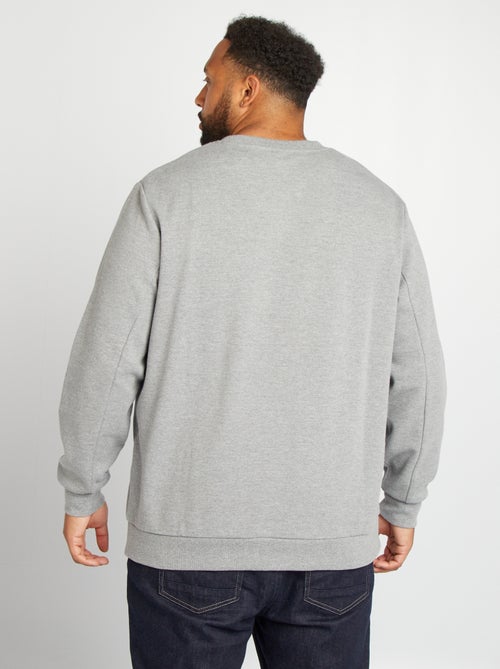 Felpa tinta unita con tasche con zip - Kiabi