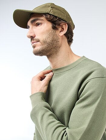 Felpa basic in felpa garzata con collo rotondo