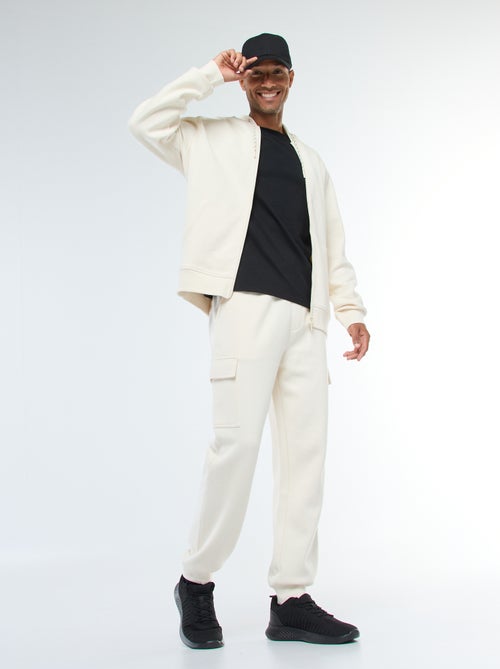 Felpa tinta unita in maglia piqué con cappuccio - Kiabi