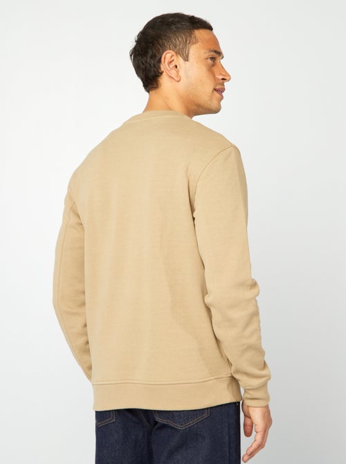 Felpa tinta unita in maglia piqué con tasche con zip - Kiabi