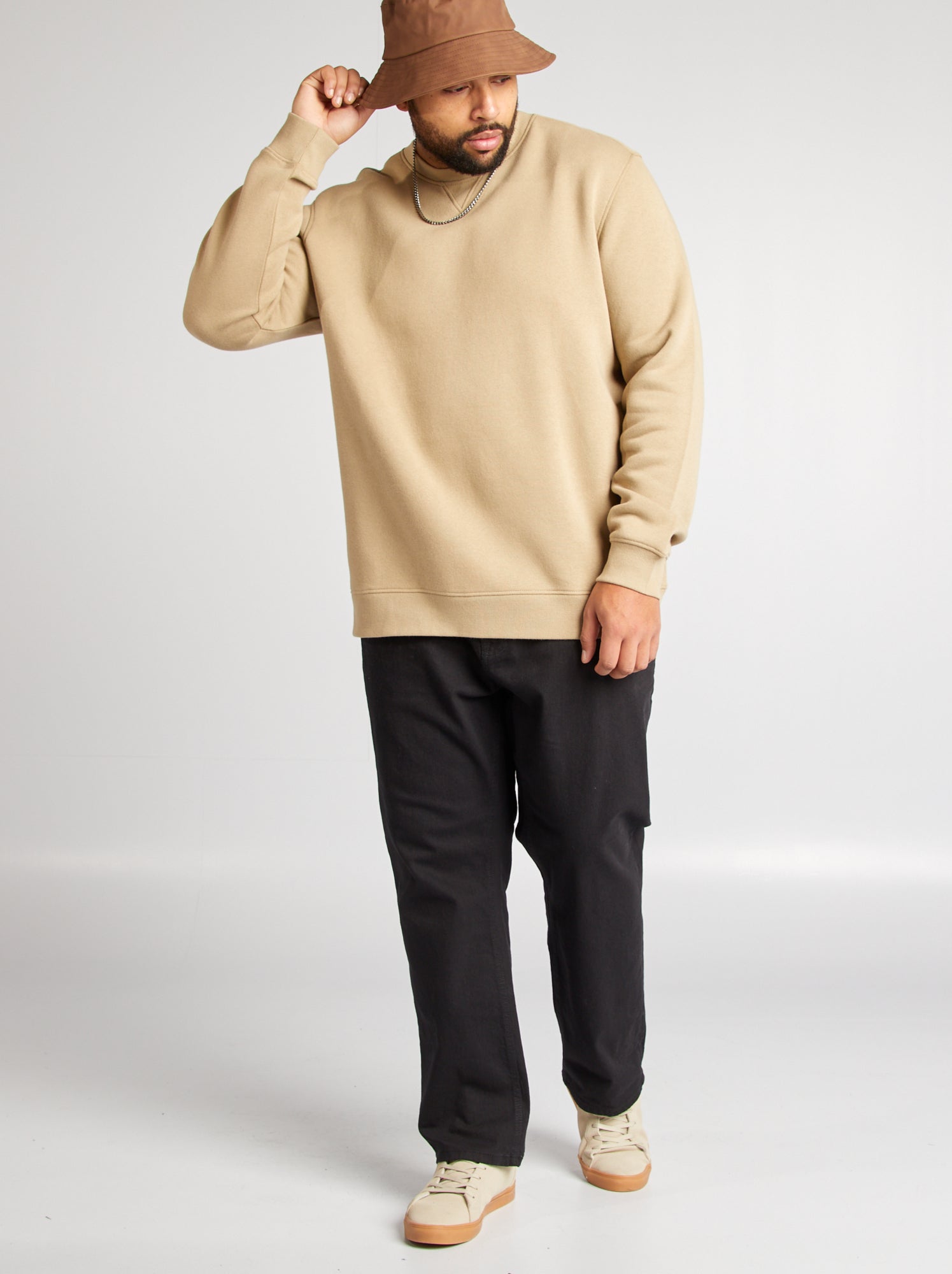 Felpa beige uomo online