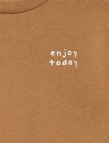 Felpa tinta unita in tessuto felpato