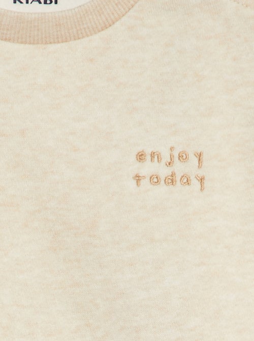 Felpa tinta unita in tessuto felpato - Kiabi