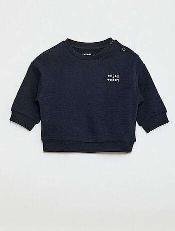 Felpa tinta unita in tessuto felpato