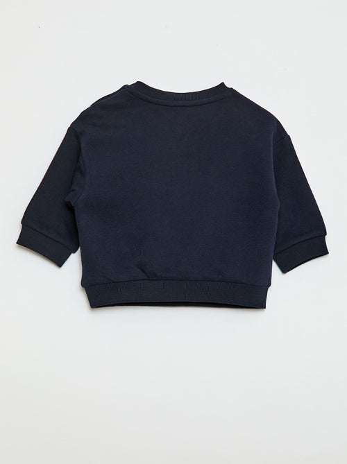 Felpa tinta unita in tessuto felpato - Kiabi