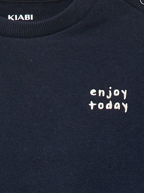 Felpa tinta unita in tessuto felpato - Kiabi