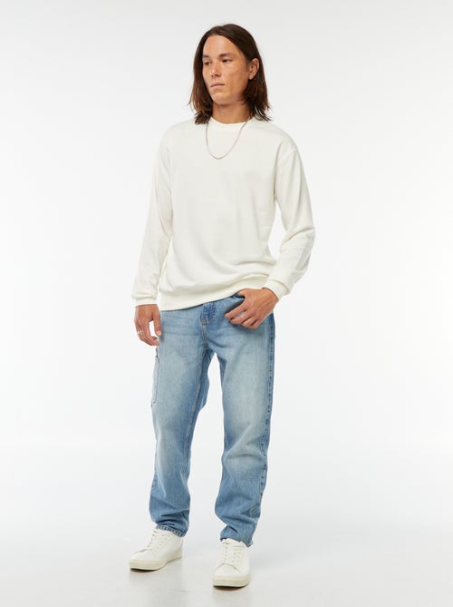 Felpa tinta unita in tessuto felpato leggero - Kiabi