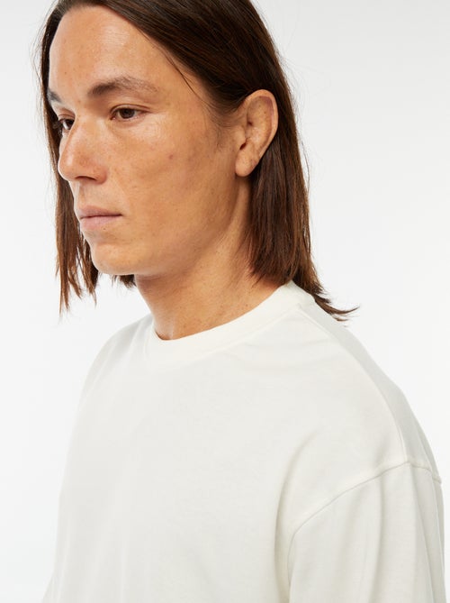 Felpa tinta unita in tessuto felpato leggero - Kiabi