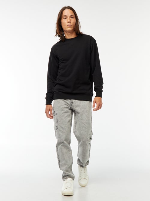 Felpa tinta unita in tessuto felpato leggero - Kiabi