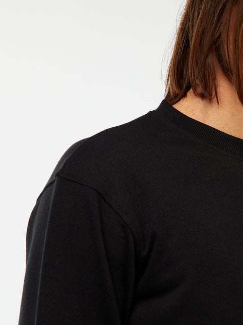 Felpa tinta unita in tessuto felpato leggero - Kiabi