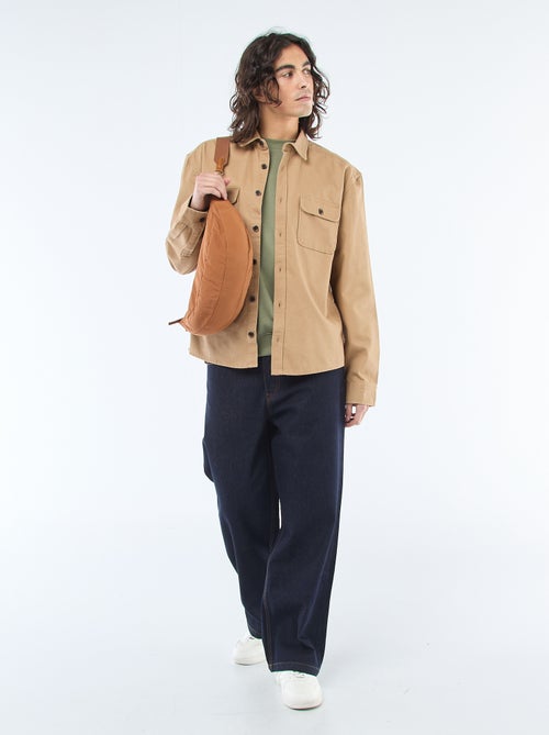 Felpa tinta unita in tessuto felpato leggero - Kiabi