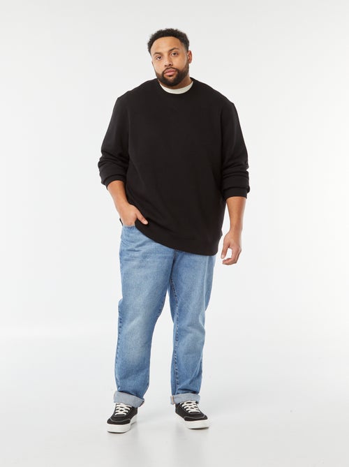 Felpa tinta unita in tessuto felpato - Kiabi