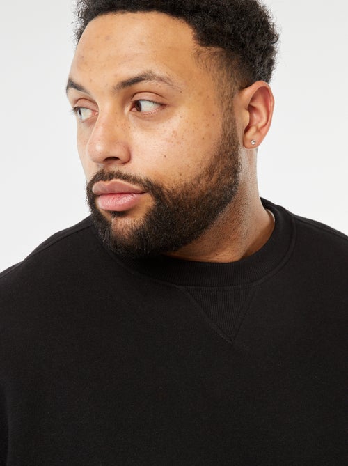 Felpa tinta unita in tessuto felpato - Kiabi