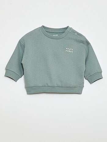 Felpa tinta unita in tessuto felpato