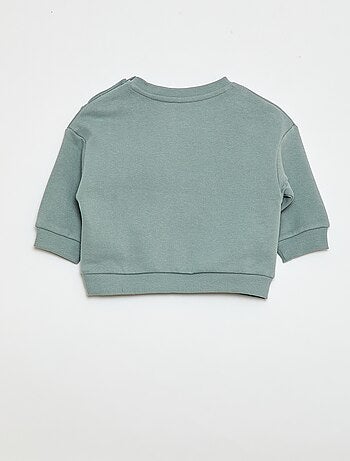 Felpa tinta unita in tessuto felpato