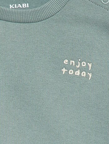 Felpa tinta unita in tessuto felpato