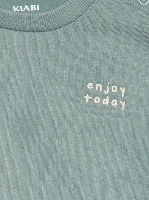 Felpa tinta unita in tessuto felpato - Kiabi