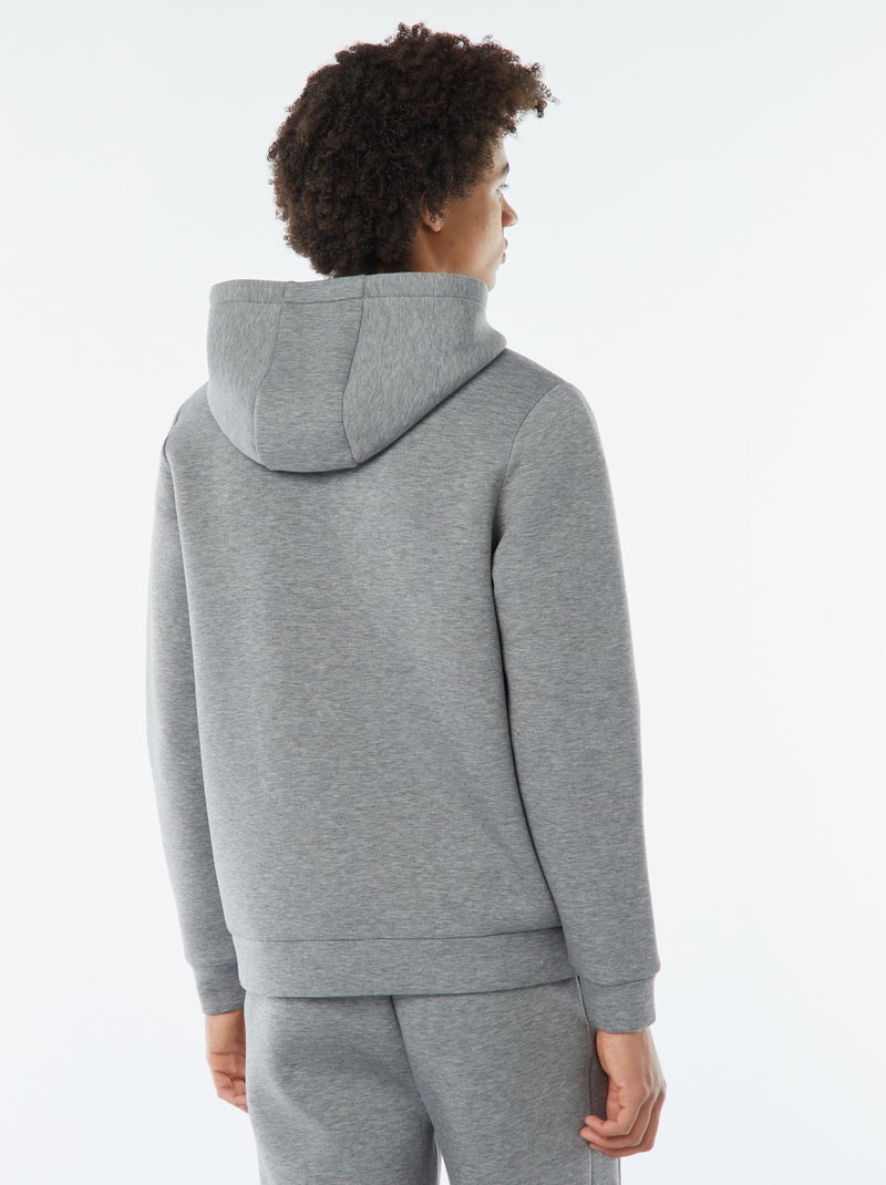 Felpa tinta unita in tessuto tipo neoprene Grigio - Kiabi