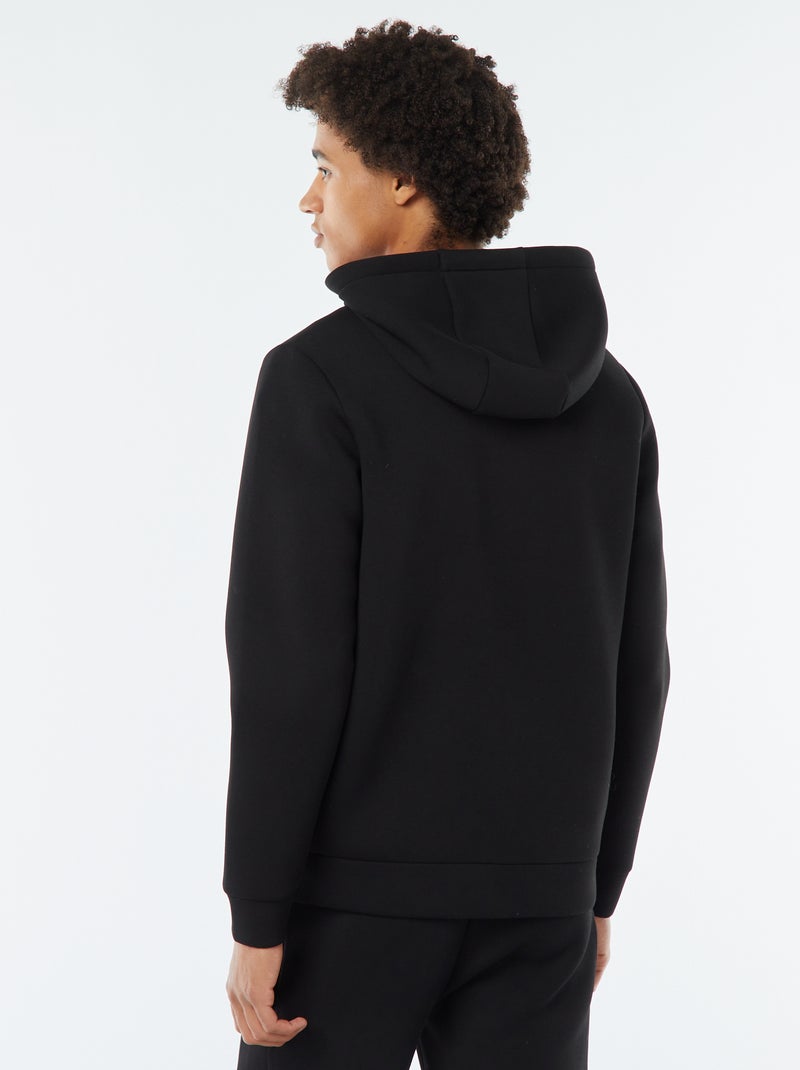 Felpa tinta unita in tessuto tipo neoprene nero - Kiabi
