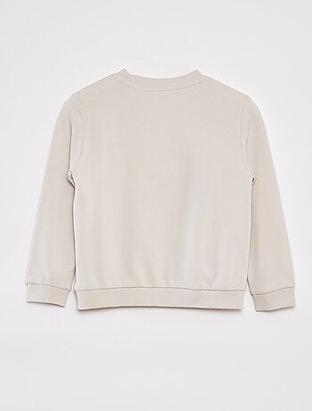 Felpa tinta unita scollo tondo in french terry