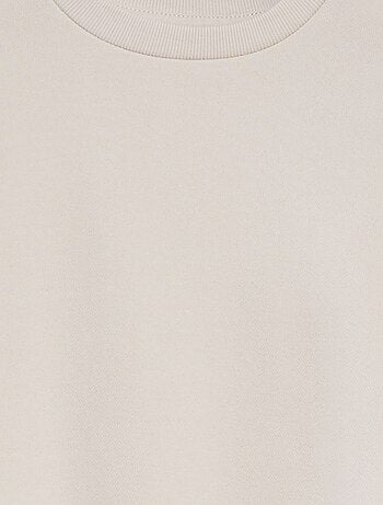 Felpa tinta unita scollo tondo in french terry