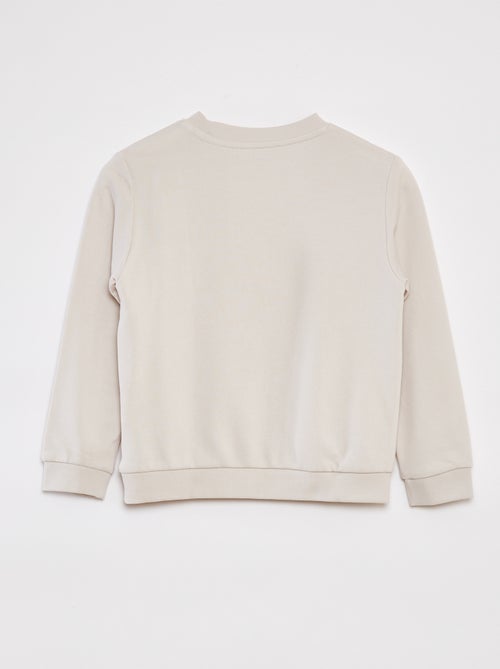 Felpa tinta unita scollo tondo in french terry - Kiabi