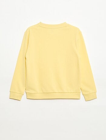 Felpa tinta unita scollo tondo in french terry