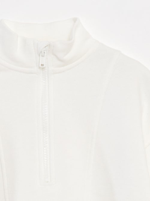 Felpa trucker collo alto con zip - Kiabi