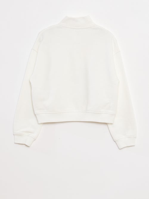 Felpa trucker collo alto con zip - Kiabi