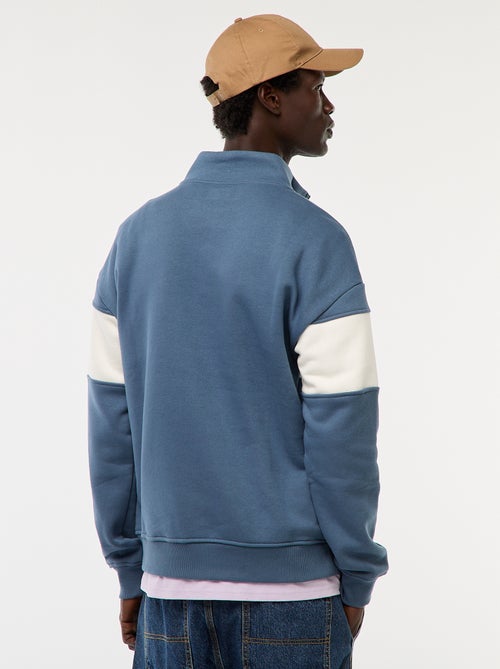 Felpa trucker collo alto con zip - Kiabi