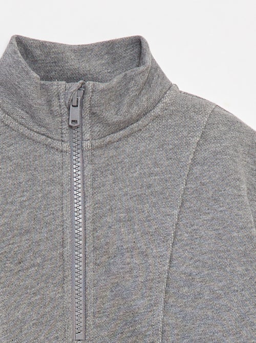 Felpa trucker collo alto con zip - Kiabi