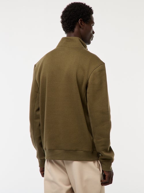 Felpa trucker collo alto con zip - Kiabi