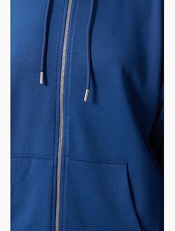 Felpa tunik lunga oversize con cappuccio e zip tommy