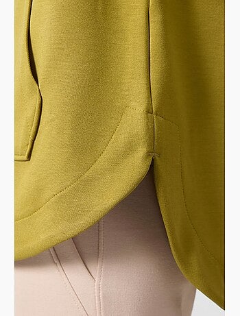 Felpa tunik lunga oversize con cappuccio e zip tommy