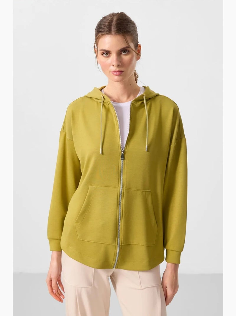 Felpa tunik lunga oversize con cappuccio e zip tommy Cachi - Kiabi