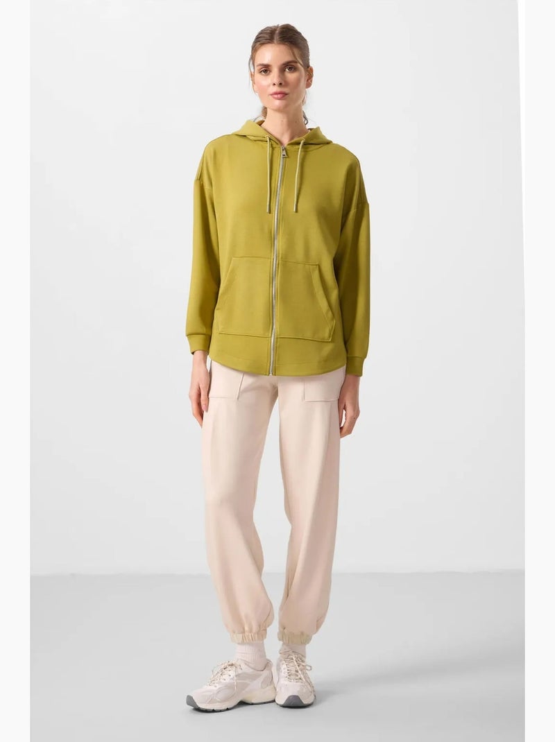 Felpa tunik lunga oversize con cappuccio e zip tommy Cachi - Kiabi