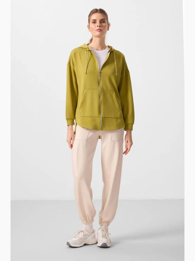 Felpa tunik lunga oversize con cappuccio e zip tommy Cachi - Kiabi