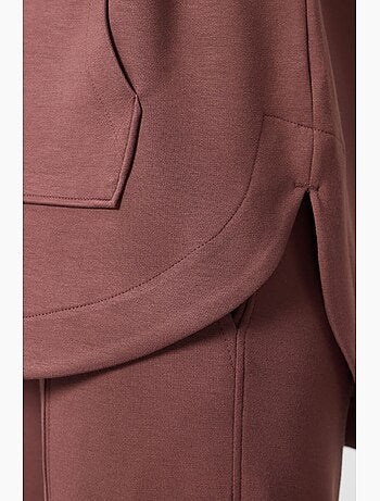 Felpa tunik lunga oversize con cappuccio e zip tommy