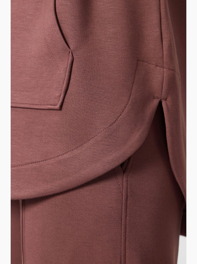Felpa tunik lunga oversize con cappuccio e zip tommy Malva - Kiabi