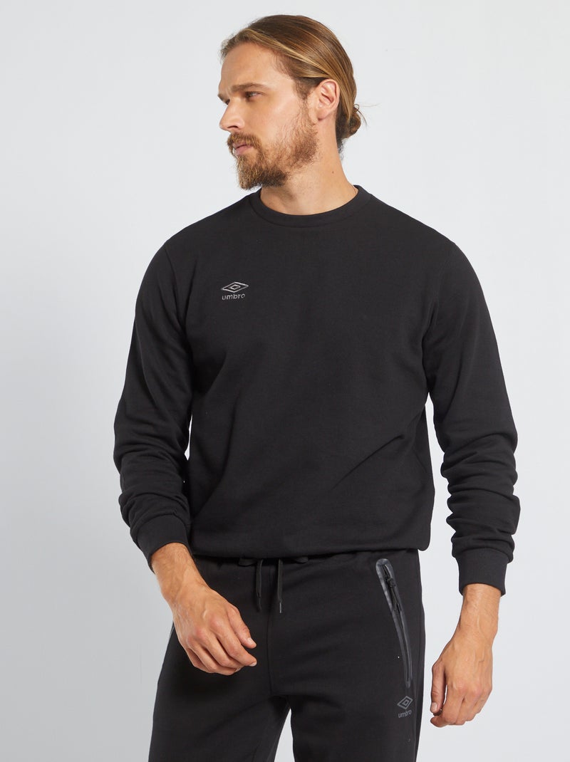 Felpa 'Umbro' in tessuto felpato NERO - Kiabi
